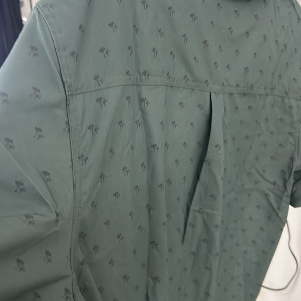 NEW XL MENS SHORT SLEEVE VOYAGER GREEN BUTTON FRONT SHIRT DBL POCKET -VELCRO - Picture 13 of 14